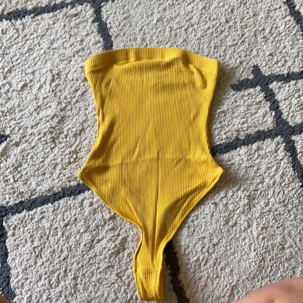UO Yellow Tube Top Bodysuit